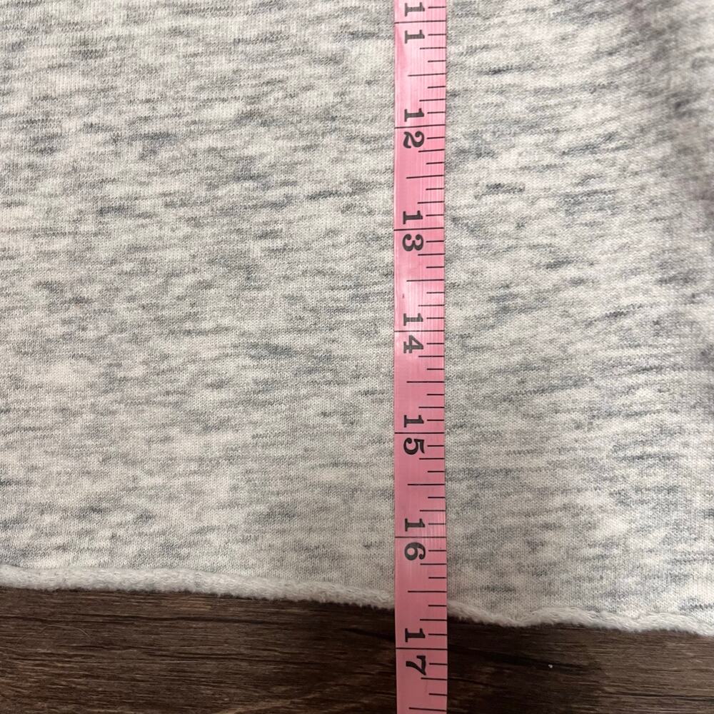 Hollister Cropped Half Zip Hoodie Gray Marled Fleece Womens Small Y2K Casual - Picture 8 of 8